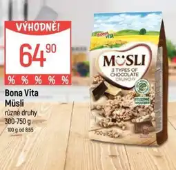 Globus Bona Vita Müsli nabídka