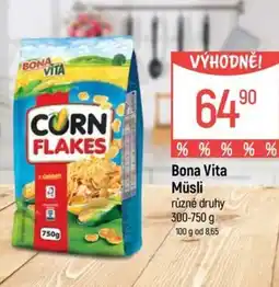 Globus Bona Vita Müsli nabídka