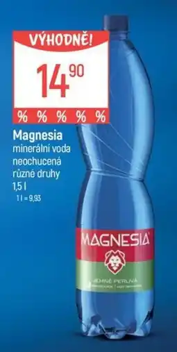 Globus Magnesia minerální voda neochucená různé druhy nabídka