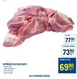 Makro Vepřová plec bez kosti nabídka