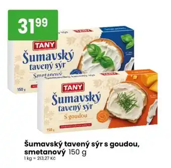 Tany šumavský tavený sýr s goudou, smetanový