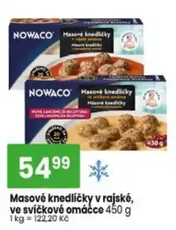 TEMPO Nowaco masové knedlíčky v rajské, ve svíčkové omáčce nabídka