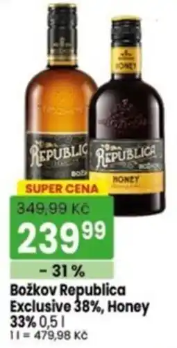 TEMPO Božkov Republica Exclusive 38%, Honey 33% nabídka