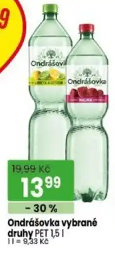 TEMPO Ondrášovka vybrané druhy nabídka