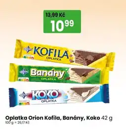 TEMPO Orion Oplatka Kofila, Banány, Koko nabídka