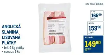 Anglická slanina lisovaná plátky