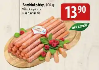 Bala Bambini párky nabídka