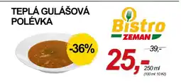 ZEMAN TEPLÁ GULÁŠOVÁ POLÉVKA nabídka