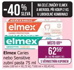 Teta Elmex Caries nebo Sensitive zubní pasta 75 ml nabídka