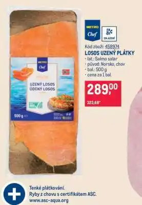 Losos uzený plátky