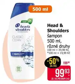 Teta HEAD& SHOULDERS Šampon nabídka