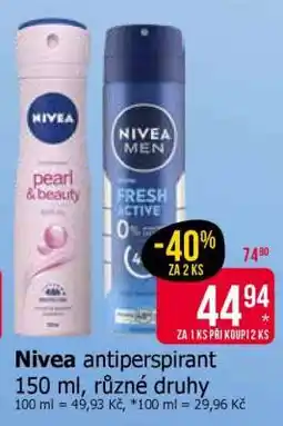 Teta Nivea Antiperspirant nabídka