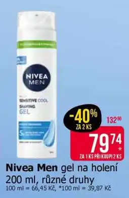 Teta Nivea Men gel na holení nabídka