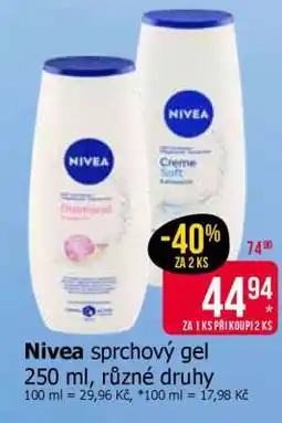 Teta Nivea sprchový gel nabídka