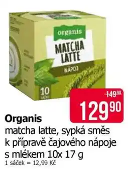 Teta Organis Matcha Latte nabídka