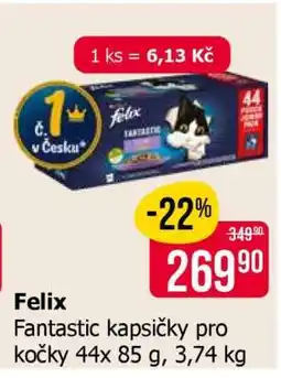 Teta Felix Fantastic kapsičky pro kočky 44x 85 g, 3,74 kg nabídka