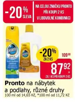 Teta Pronto na nábytek a podlahy, různé druhy nabídka