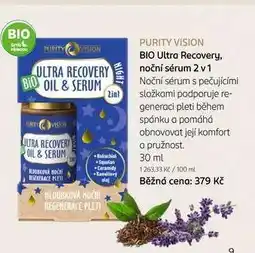 Rossmann PURITY VISION BIO Ultra Recovery, noční sérum 2 v 1 nabídka