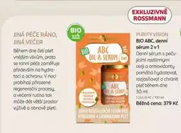 Rossmann PURITY VISION BIO ABC, denní sérum 2 v1 nabídka