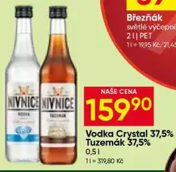 Hruška Vodka Crystal 37,5% Tuzemák 37,5% nabídka
