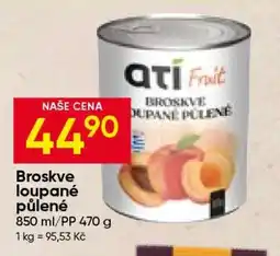 Hruška Broskve loupané půlené nabídka