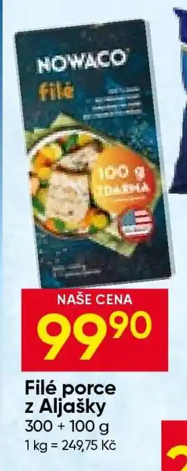 Hruška Filé porce z Aljašky nabídka