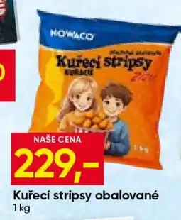 Hruška Kuřecí stripsy obalované nabídka