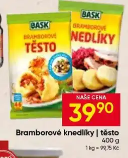 Hruška Bramborové knedlíky, těsto nabídka