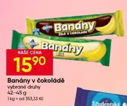 Hruška Banány v čokoládě nabídka