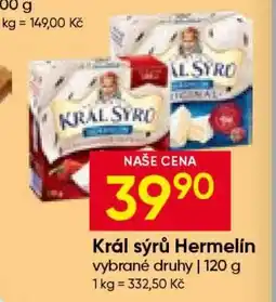 Hruška Král Sýrů Hermelín nabídka