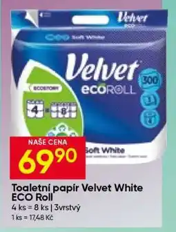 Hruška Toaletní papír Velvet White ECO Roll nabídka