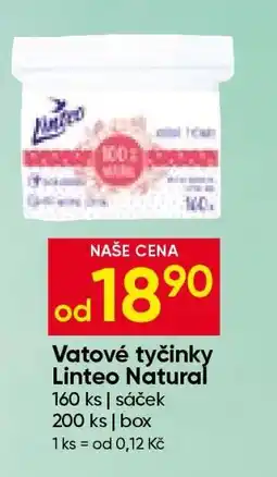 Hruška Vatové tyčinky Linteo Natural nabídka