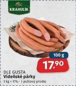 Coop KRAHULIK DLE GUSTA Vídeňské párky nabídka