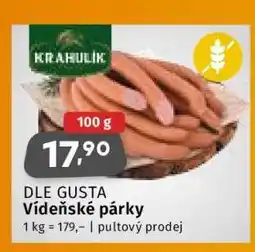 Coop DLE GUSTA Vídeňské párky nabídka