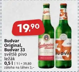 Coop Budvar Originál, Budvar 33 nabídka