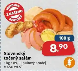 Coop Slovenský točený salám nabídka