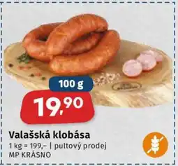 Coop Valašská klobása nabídka
