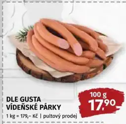 Coop DLE GUSTA Vídeňské párky nabídka