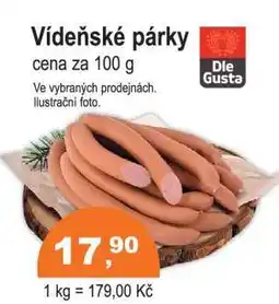 COOP DISKONT Vídeňské párky* • nabídka