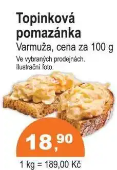COOP DISKONT Topinková pomazánka nabídka