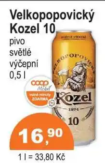 COOP DISKONT Velkopopovický Kozel 10 nabídka