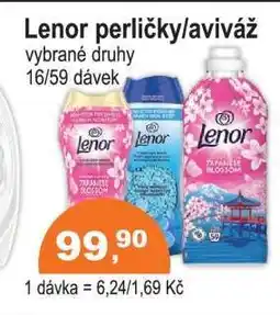 COOP DISKONT Lenor perličky/aviváž nabídka