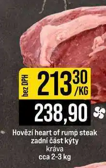 Jip Hovězí heart of rump steak zadní část kýty kráva cca nabídka