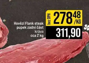 Jip Hovězí Flank steak pupek zadní část kráva cca 2 kg 1kg nabídka