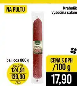 Jip Krahulik Vysočina salám bal. cca 800 g 100g nabídka