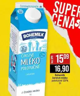 Jip Bohemilk čerstvé mléko polotučné 1,5% nabídka