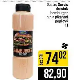 Jip Gastro Servis dresink hamburger ninja pikantní pepřový nabídka