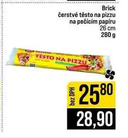 Jip Brick čerstvé těsto na pizzu na pečícím papíru 26 cm nabídka