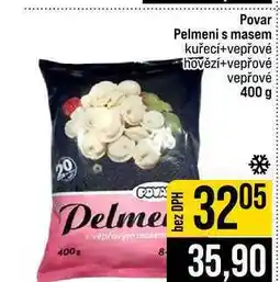 Jip Povar Pelmeni s masem kuřecí+vepřové hovězí+vepřové vepřové 400 g nabídka