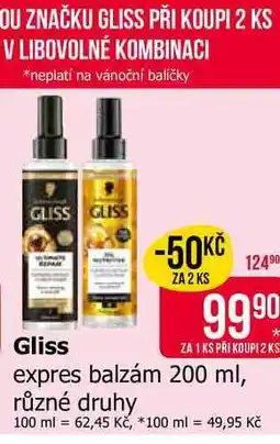 Teta Gliss expres balzám 200 ml, různé druhy nabídka
